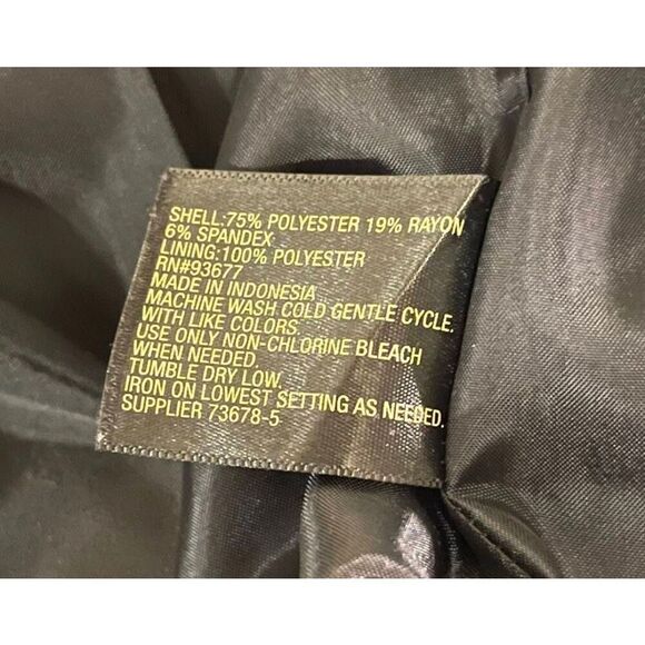 Worthington Women's Black Poly/Rayon/Spandex Lined Pencil Straight Skirt - Picture 9 of 10